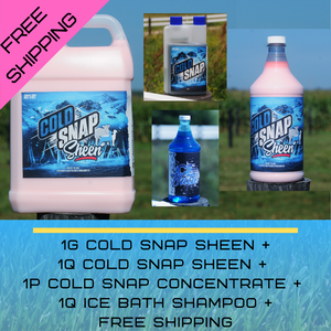 *PACKAGE DEAL* 1 Gallon of Cold Snap Sheen +  1 Quart Cold Snap Sheen + 1 Pint of Cold Snap Concentrate + 1 Quart of Ice Bath Shampoo + FREE Shipping